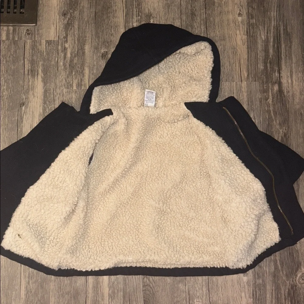 Vintage Gap - wool toggle coat / navy blue - kids 12-18 months navy